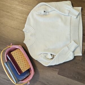 Everlane The Texture Cotton Crew Sweater Size Medium EUC